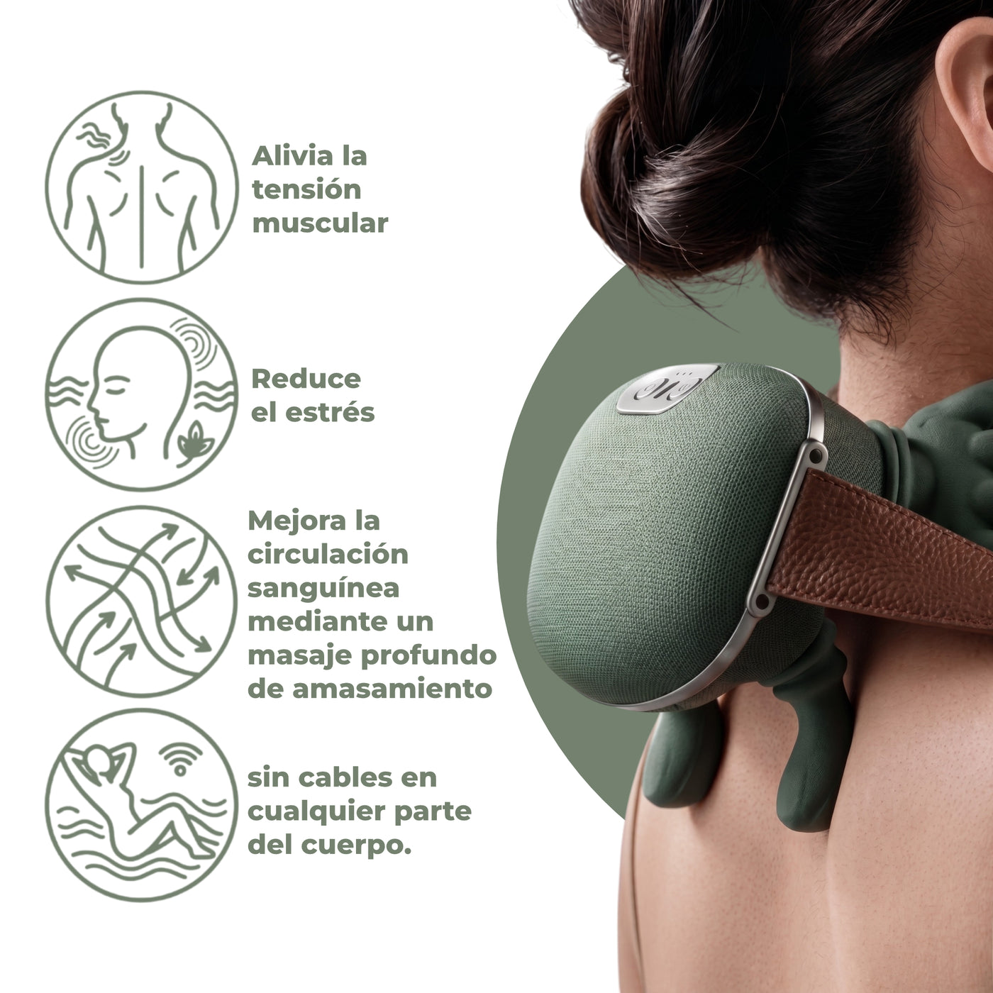Relax Hand — Masajeador cervical portátil con calor y amasado 4D
