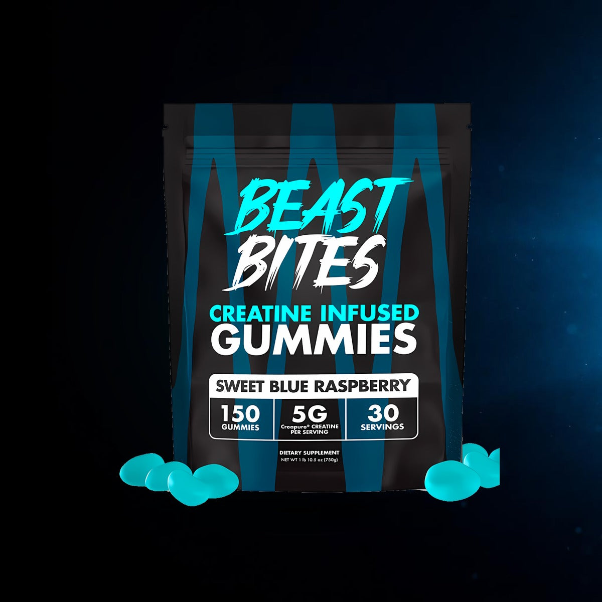 Creatina en gomitas · 5 g por toma · 30 tomas